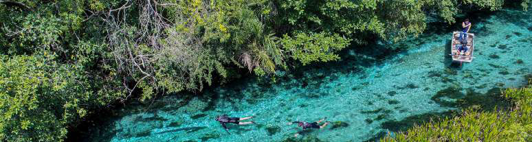 Flutuação nas águas cristalinas do Rio Sucuri